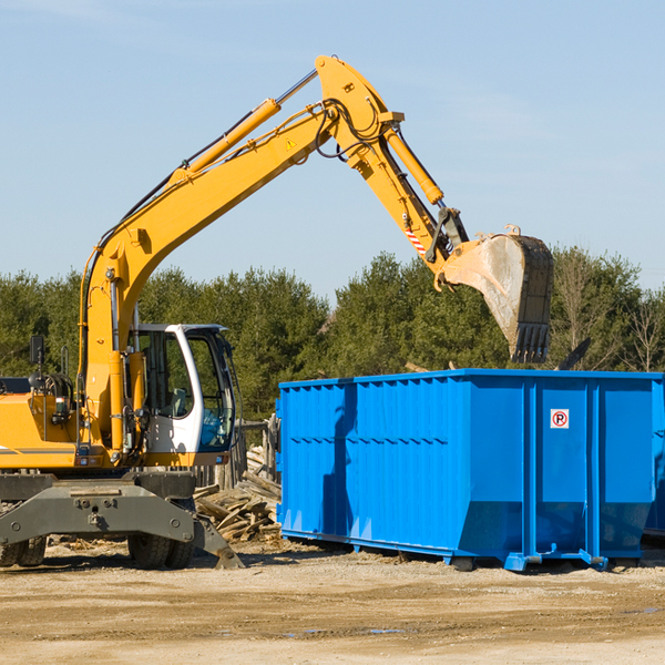 are there any restrictions on where a residential dumpster can be placed in Fallston MD